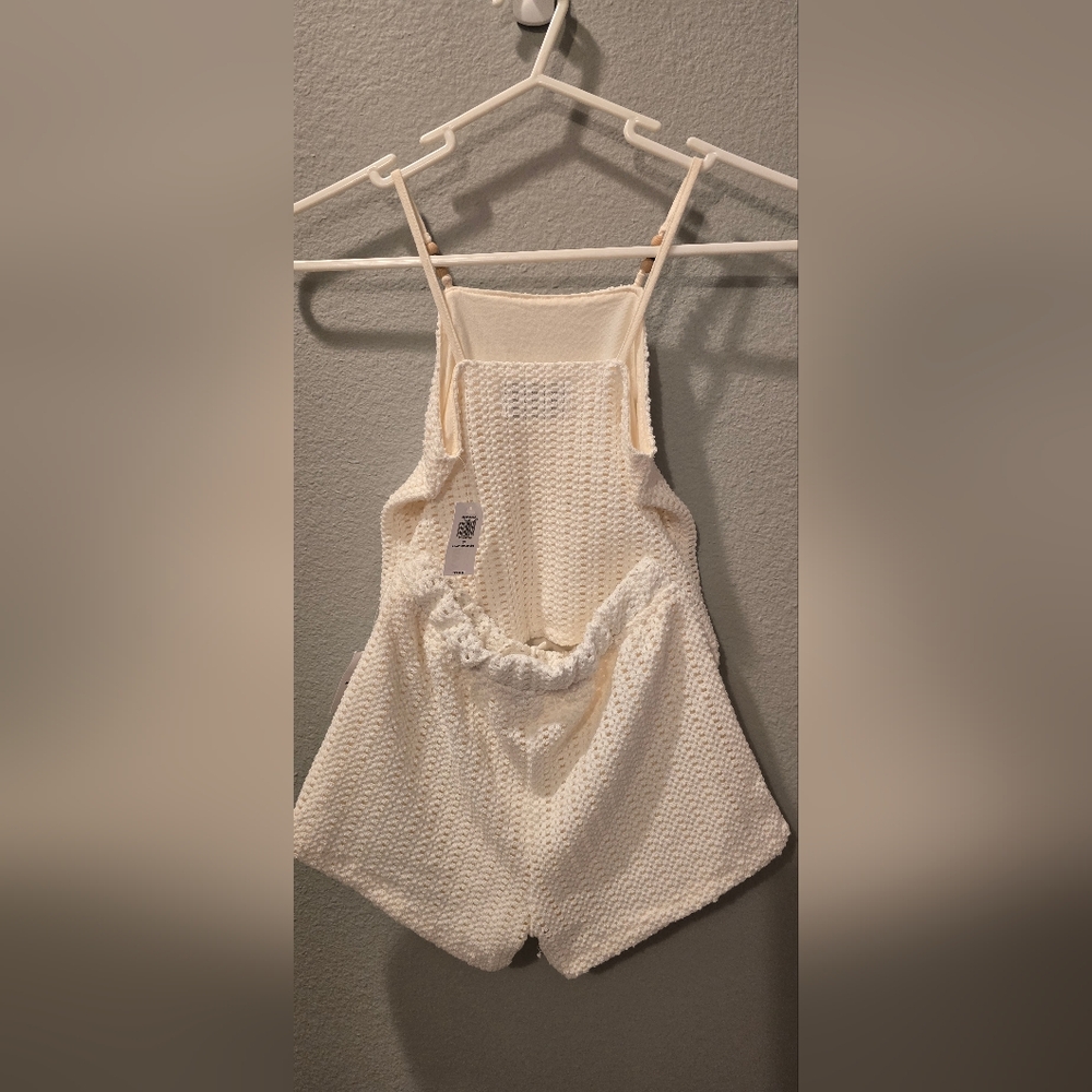 Old Navy Kids Cream Textured Tank Top Set